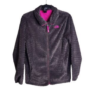 The North Face Osito GIRLS jacket gray & pink XL 18